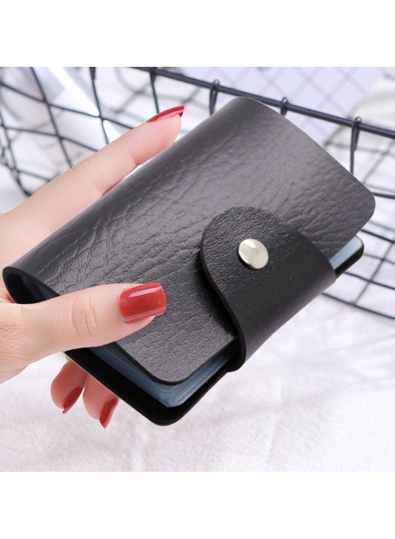 Stylish Black Multi-Card Holder Compact Bank Card Organizer Wallet