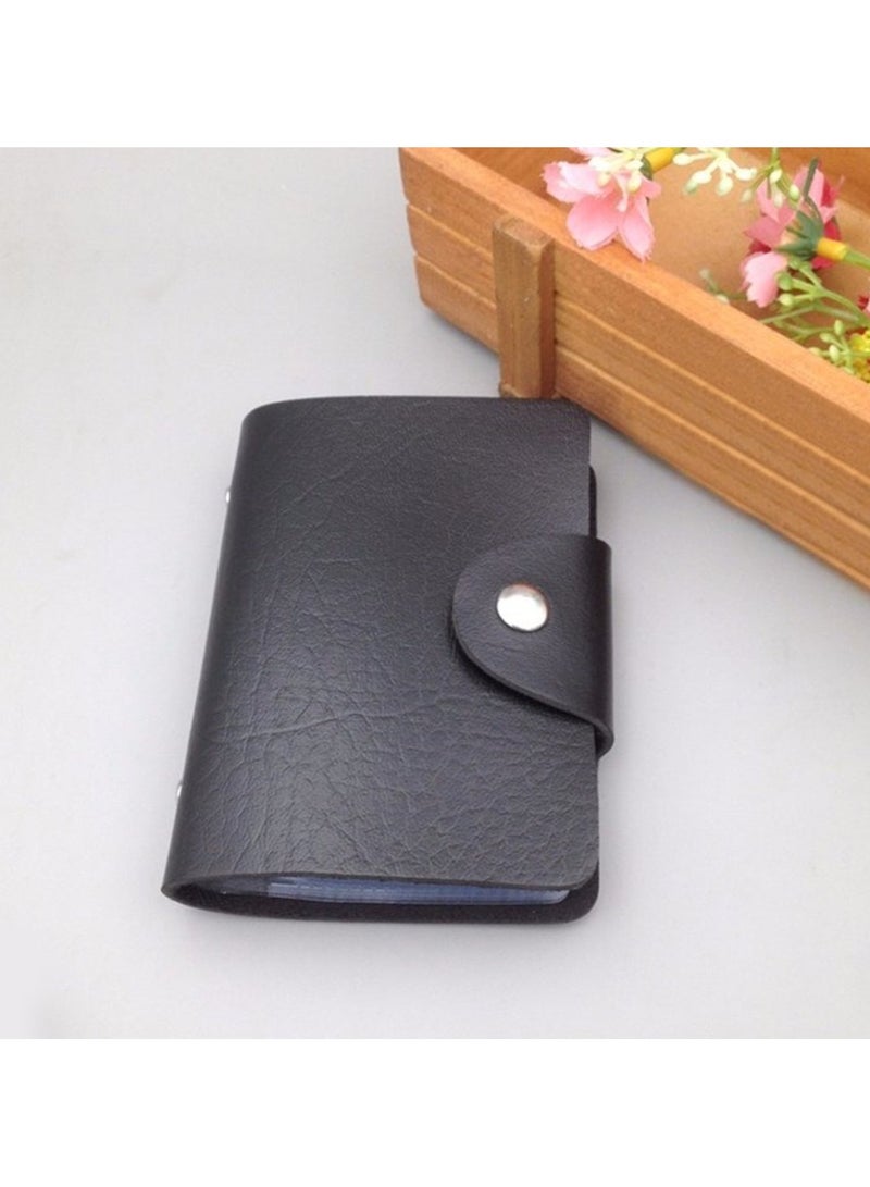 Huitich Stylish Black Multi-Card Holder Compact Bank Card Organizer Wallet  - Image 4