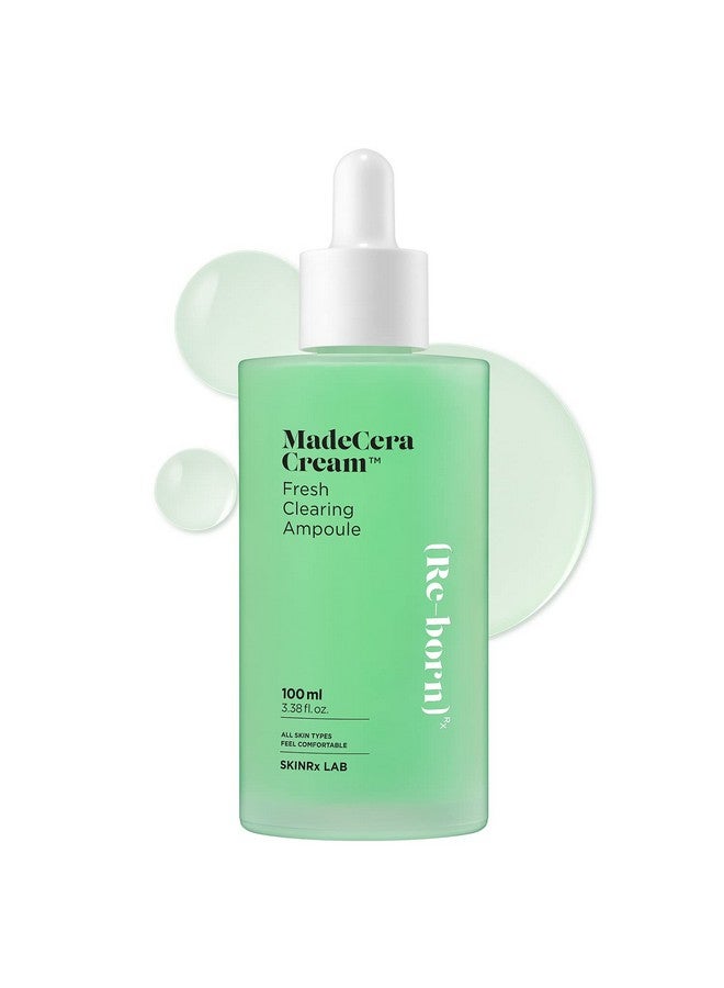 BEISIKS SKINRxLAB Made Cera Cream Fresh Clearing Ampoule Serum 100ml (3.38 fl.oz.) - Pore Minimizing and Cooling Serum for Acne-Prone Skin, Calming and Hydrating Flaky Skin with Cica, Tea Tree, and Ceramide  - Image 1
