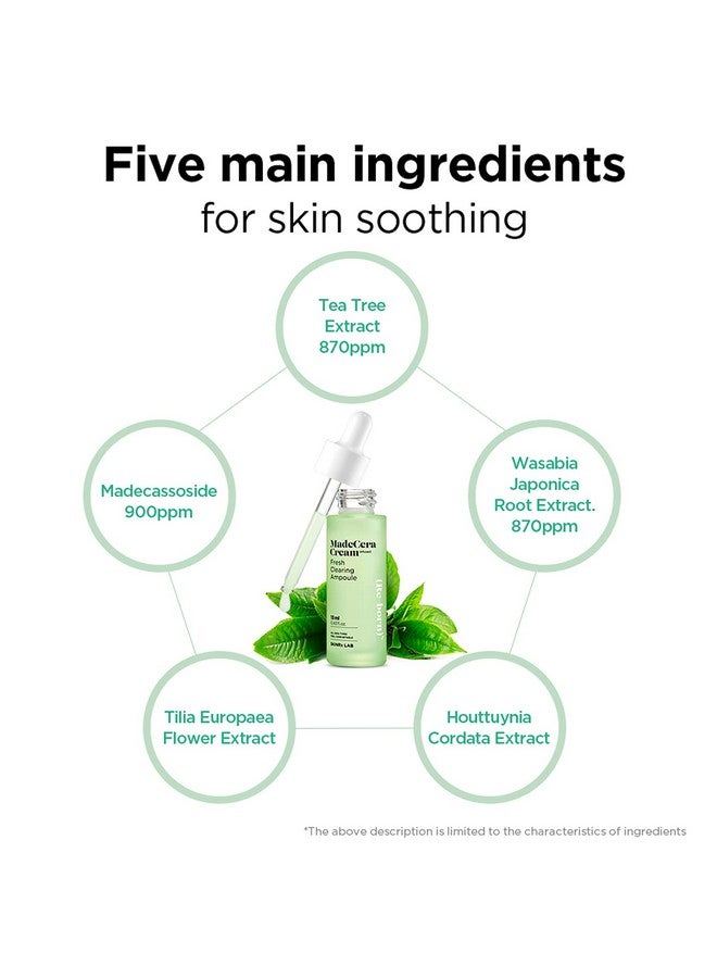 BEISIKS SKINRxLAB Made Cera Cream Fresh Clearing Ampoule Serum 100ml (3.38 fl.oz.) - Pore Minimizing and Cooling Serum for Acne-Prone Skin, Calming and Hydrating Flaky Skin with Cica, Tea Tree, and Ceramide  - Image 5