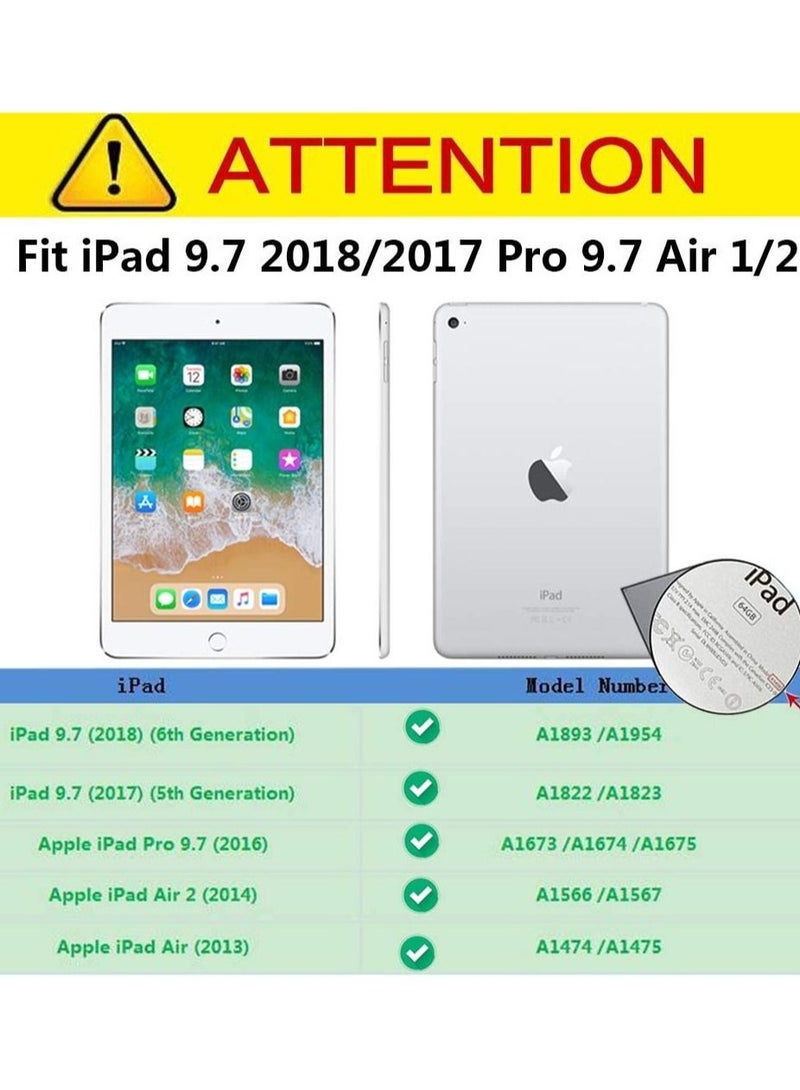 iPad 6th Generation Case for Kids, iPad 9.7 inch Case, Light Weight Shockproof EVA Foam Protective Tablet Stand Cover Holder for Apple iPad Air/Air 2 iPad 9.7 2017/2018 - Cute Butterfly,Black - Image 3