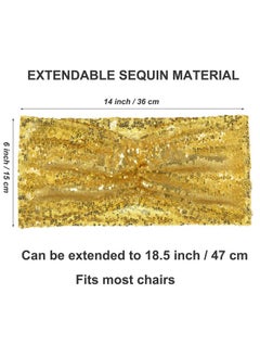 Set Of 25 Sequin Chair Sashes Gold Folding Chair Covers Sashes For Party Wedding Banquet Reception Decorations. - pzsku/Z79DB6B8B6AD8C2E3A3EAZ/45/_/1693486315/2b456895-6eee-47cc-aec1-d1d3beee248a