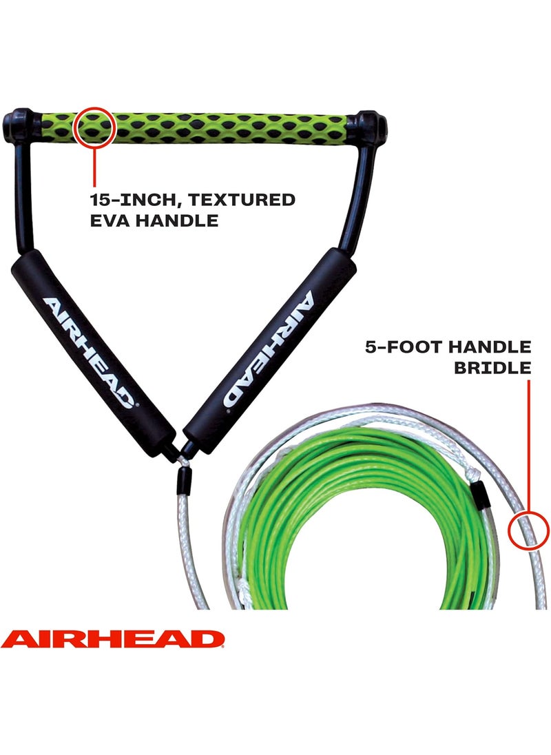 Airhead Airhead Dyneema Flat Line Wakeboard Rope 4 Sections 70Feet Green  - Image 3