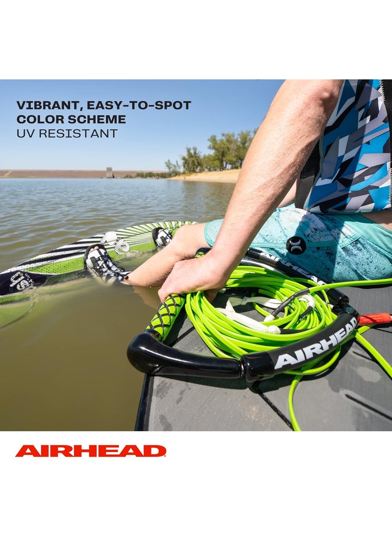 Airhead Airhead Dyneema Flat Line Wakeboard Rope 4 Sections 70Feet Green  - Image 5