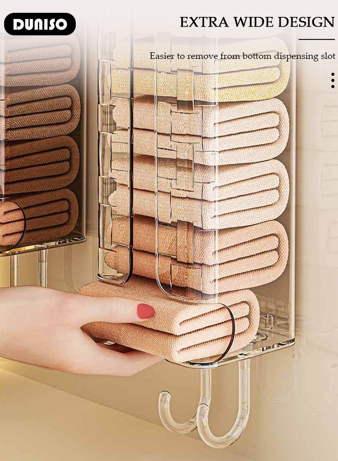 DUNISO 2 Pack Wall Mounted Underwear Storage Box, Multifunctional Sock Organizer with Hook and Lids, No-Drilling Drawer Organizer, Hanging Underwear Organizer for Wardrobe Cabinet Bedroom Socks Lingerie  - Image 5