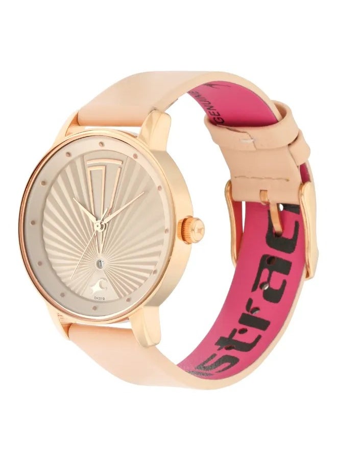 fastrack Women's Analog Round Shape Leather Wrist Watch - 6206WL01 - 42 Mm  - Image 4