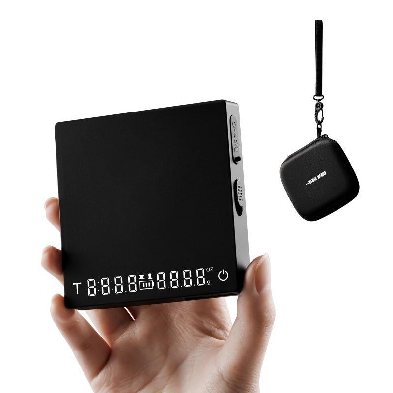 MHW-3BOMBER MHW3BOMBER Super Mini Espresso Scale with Timer Digital Coffee Scale with EspressoPour OverManual Mode Rechargeable Coffee Bean Scale Portable Scale with a Storage Bag for Outdoor UseES5788B - Image 2
