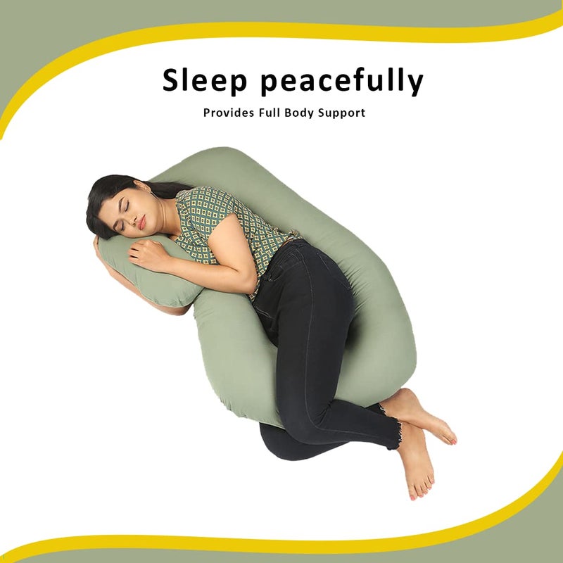 Baby Toes Baby Toes Soft Comfortable C Shaped Pregnancy Pillows for Sleeping 6 Month Warranty Full Body Pregnancy Pillows for Pregnant Women with Washable 100 Cotton Cover Baby Nursing Maternity Pillow - Image 4