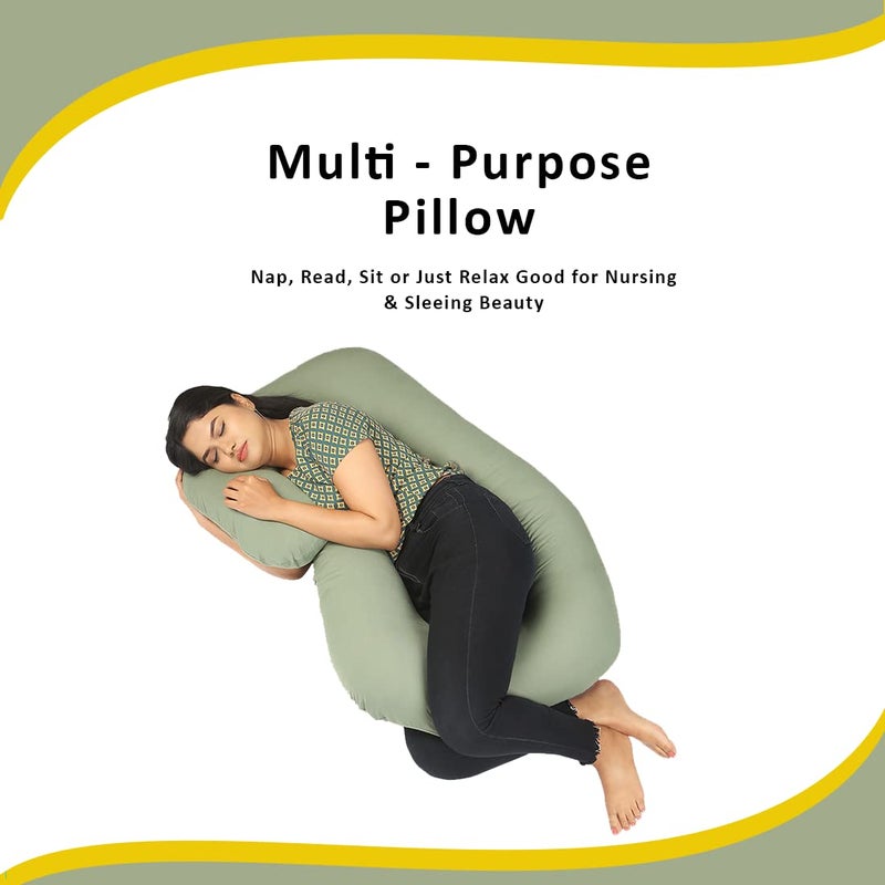 Baby Toes Baby Toes Soft Comfortable C Shaped Pregnancy Pillows for Sleeping 6 Month Warranty Full Body Pregnancy Pillows for Pregnant Women with Washable 100 Cotton Cover Baby Nursing Maternity Pillow - Image 3