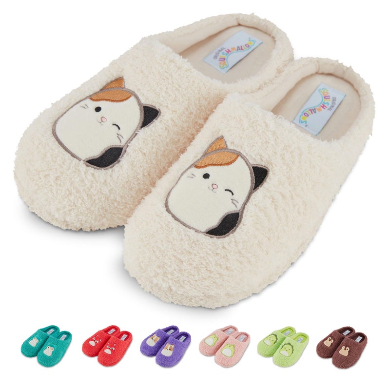 Squishmallows Kids & Womens Slippers - Extra Cozy Fuzzy House Slip Ons - Image 1