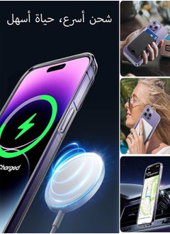 HEROCKX iPhone 16 Pro Max Case Compatible with MagSafe High-Grade Protection Yellowing Resistant Scratch-Resistant Back Magnetic Phone Case for iPhone 16 Pro Max Classic Series Clear  - Image 5