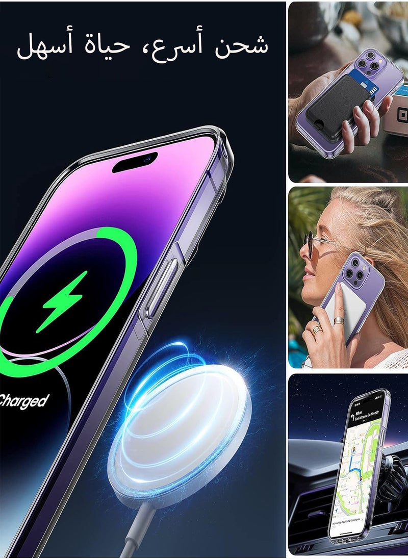 HEROCKX - iPhone 16 Pro Max Case Compatible with MagSafe High-Grade Protection Yellowing Resistant Scratch-Resistant Back Magnetic Phone Case for iPhone 16 Pro Max Classic Series Clear - Image 1