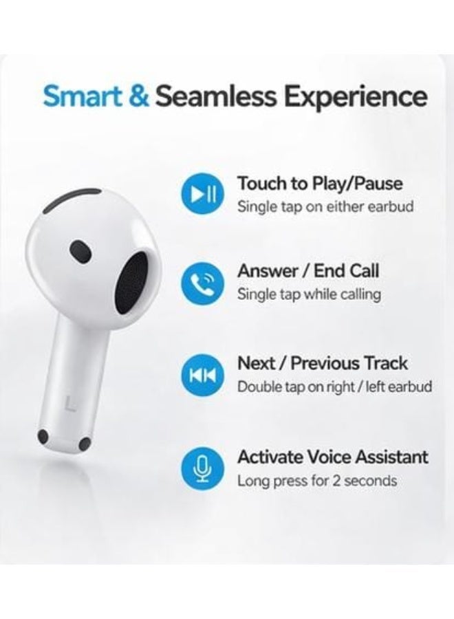 وينماكس سماعات وينماكس JR-T04 S Plus لاسلكية TWS بلوتوث 5.3 تحكم باللمس شحن لاسلكي بطارية 30 ساعة مقاومة للماء مع ميكروفون للآيفون والأندرويد - Image 3