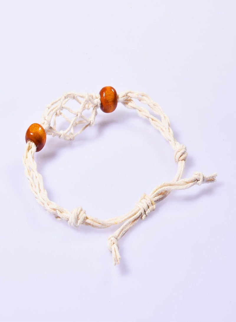 GGOOT Bracelet Cord Holder - Replacement Bracelets Rope with Empty Gemstone Bead Spiral Cages - Adjustable Cord Cage, Fish Netted Bracelets Cord for Stone Necklace DIY Bracelet, Crystal Bracelet - Image 5
