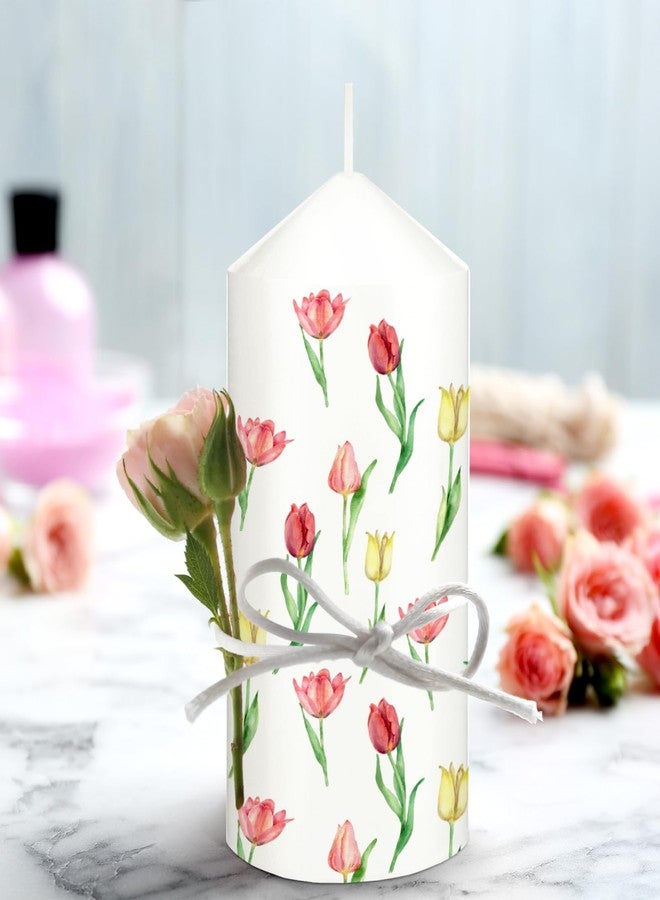 MTLEE 72 Pcs DIY Candle Painting Kit Include 6 Pcs 2"x 5" White Pillar Candles 60 Colored Tealight Candles and 6 Paint Brushes for Birthday Wedding Tea Party Crafts Centerpieces - Image 4