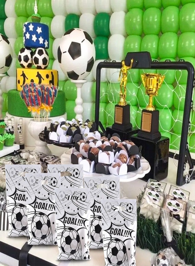 Nelisylux Soccer Goodie Bags Party Favors, Soccer Gift Bags, 50 Pcs Soccer Snack Bags for Team Goody Snacks Candy Treat Bag Football Party Decorations Birthday Theme Supplies Gifts for Kids Games Sports Events - Image 4