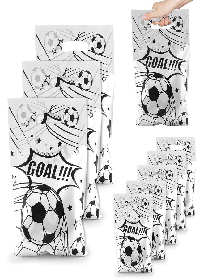 Nelisylux Soccer Goodie Bags Party Favors, Soccer Gift Bags, 50 Pcs Soccer Snack Bags for Team Goody Snacks Candy Treat Bag Football Party Decorations Birthday Theme Supplies Gifts for Kids Games Sports Events - Image 1