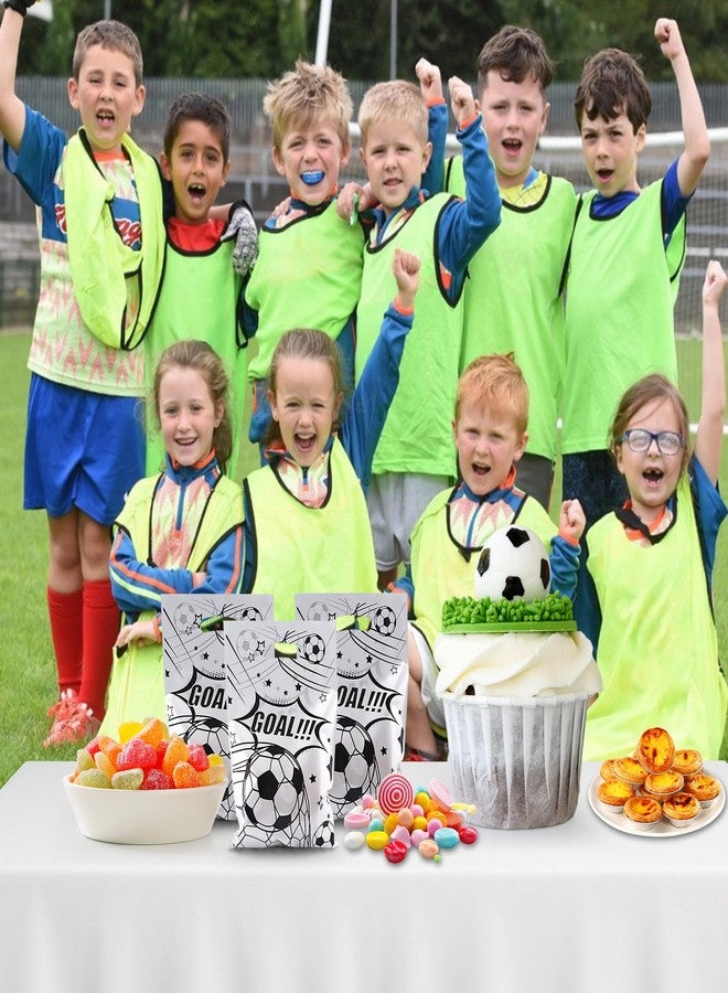 Nelisylux Soccer Goodie Bags Party Favors, Soccer Gift Bags, 50 Pcs Soccer Snack Bags for Team Goody Snacks Candy Treat Bag Football Party Decorations Birthday Theme Supplies Gifts for Kids Games Sports Events - Image 5