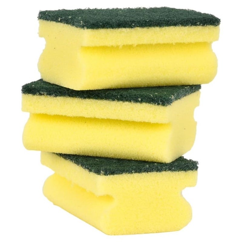 Leechy Nail Protector Kitchen Loofah 3-Pieces Pack, Multicolor