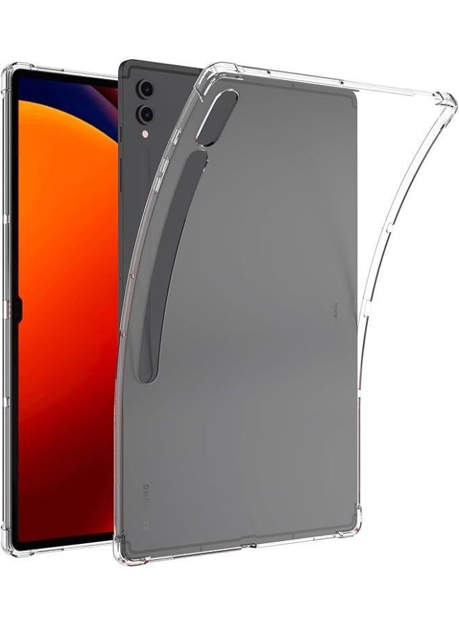 إم اتش ام جراب شفاف متوافق مع جهاز سامسونج جالاكسي تاب إس 11 ألترا، مزود بوسادة هوائية، فائق النحافة، شفاف عالي الوضوح، مصنوع من مادة TPU ناعمة مقاومة للصدمات. - Image 1