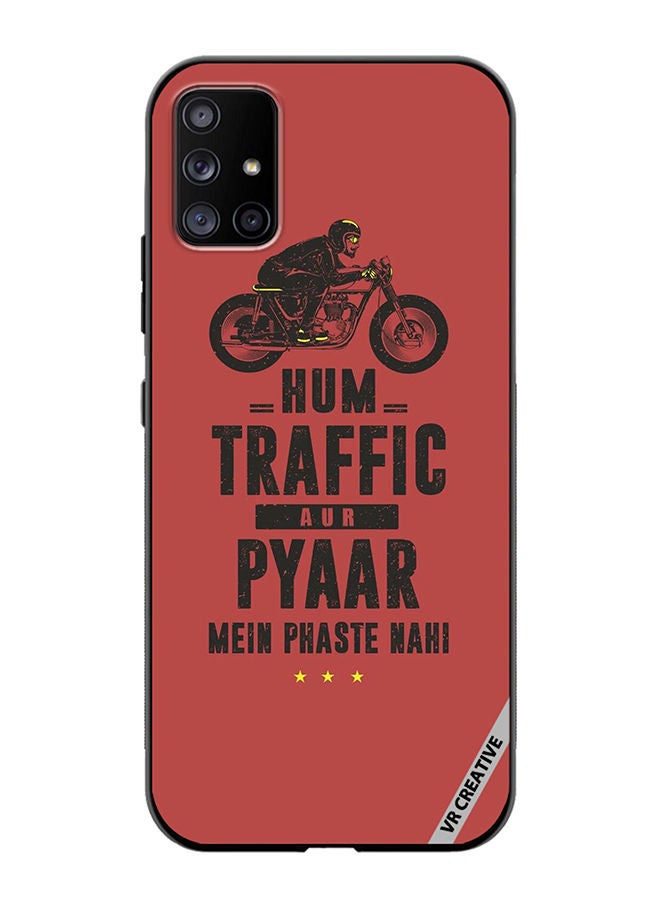 VR CREATIVE Protective Case Cover For Samsung Galaxy A51 5G Traffic Aur Pyaar Design Multicolour - Image 1