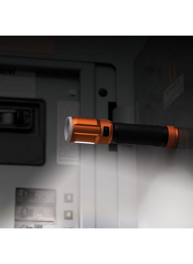 كلاين تولز مصباح يدوي LED قابل لإعادة الشحن من Klein Tools 56412 مع ضوء كاشف، 500 لومن، USB-C قابل لإعادة الشحن، مشبك جيب، مغناطيس، للعمل الاحترافي  - Image 4
