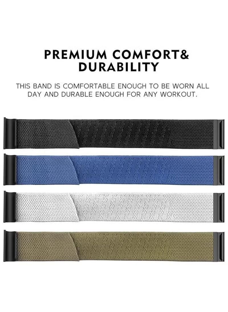 بورتوني سوار نايلون مطاطي متوافق مع WHOOP 5.0 حزام بديل ناعم قابل للتنفس وقابل للتعديل لتتبع اللياقة البدنية والنشاط (ارتداء على المعصم) - Image 5