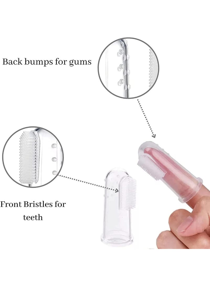 فرشاة أسنان أصابع للأطفال لتدريب التسنين - فرشاة أسنان ناعمة للأطفال والرضع لتنظيف الفم وتدليك الأسنان لتدريب طفلك على عادات الفم الصحية مع علبة سفر بيضاء - Image 4