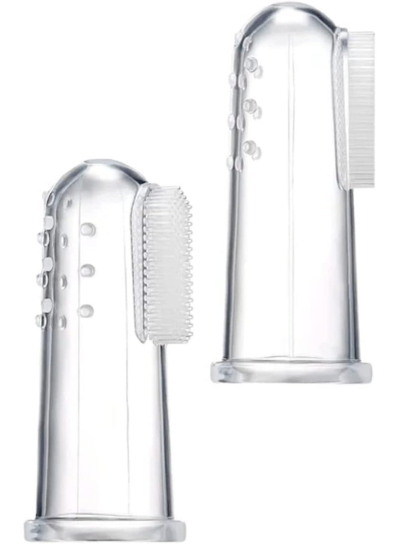 فرشاة أسنان أصابع للأطفال لتدريب التسنين - فرشاة أسنان ناعمة للأطفال والرضع لتنظيف الفم وتدليك الأسنان لتدريب طفلك على عادات الفم الصحية مع علبة سفر بيضاء - Image 5