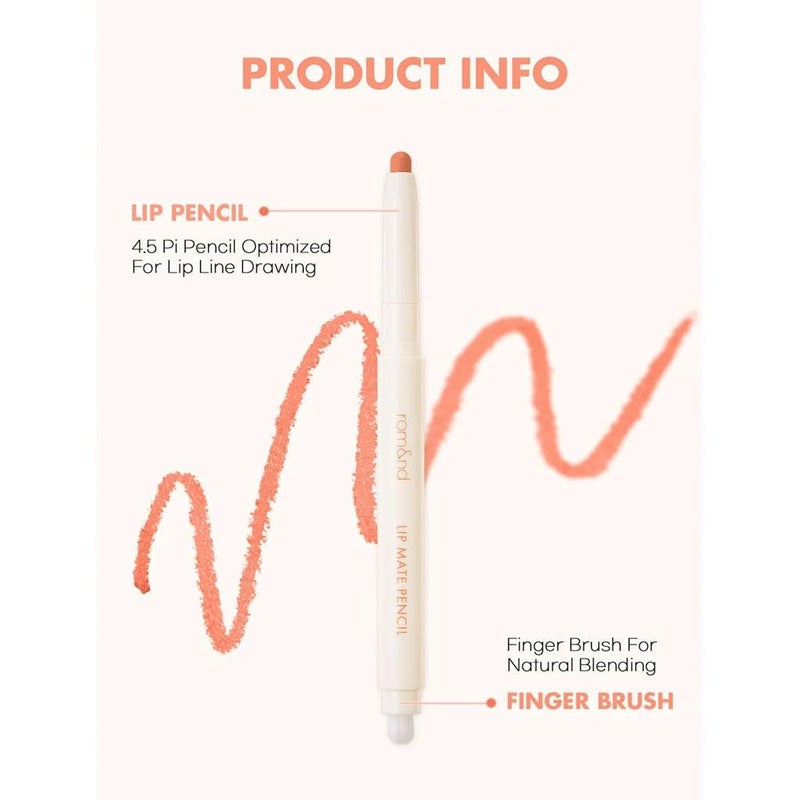 rom&nd Lip Mate Pencil 04 Fig Breeze - K-Beauty Natural Lip Liner for Blurring, Contouring & Overlining - Image 5