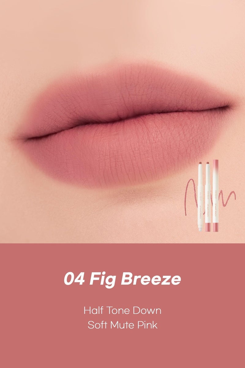 rom&nd Lip Mate Pencil 04 Fig Breeze - K-Beauty Natural Lip Liner for Blurring, Contouring & Overlining - Image 3