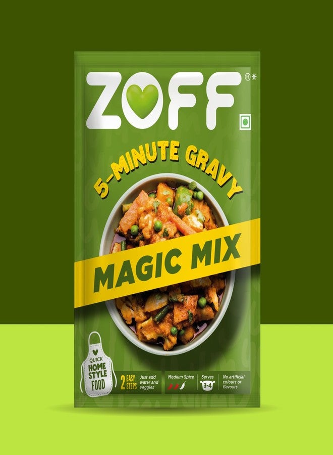 ZOFF 5-Minute Magic Gravy Mix - 90g | All-Purpose Instant Gravy Base | Quick & Easy Cooking Solution for Veg & Non-Veg Dishes | Perfect for Rice, Roti, or Bread - Image 1