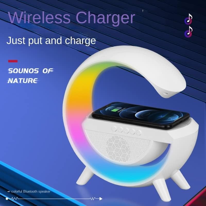 Portible GShape Atmosphere Lamp Desk Night Radio Music Sync Fast Charging 7 Color Changing Sunrise Alarm Clock - Image 3