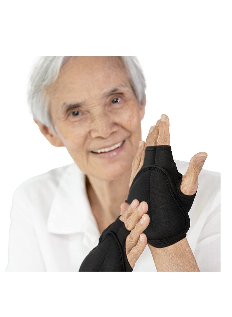 Generic - 1 Pair Weighted Gloves for Tremors Weighted Utensils for Hand Tremors Hand Stop Adjustable Wrist Weights Glove with Holes for Tremors and Patients 2 x 1.1 lb, Each Glove - Image 1