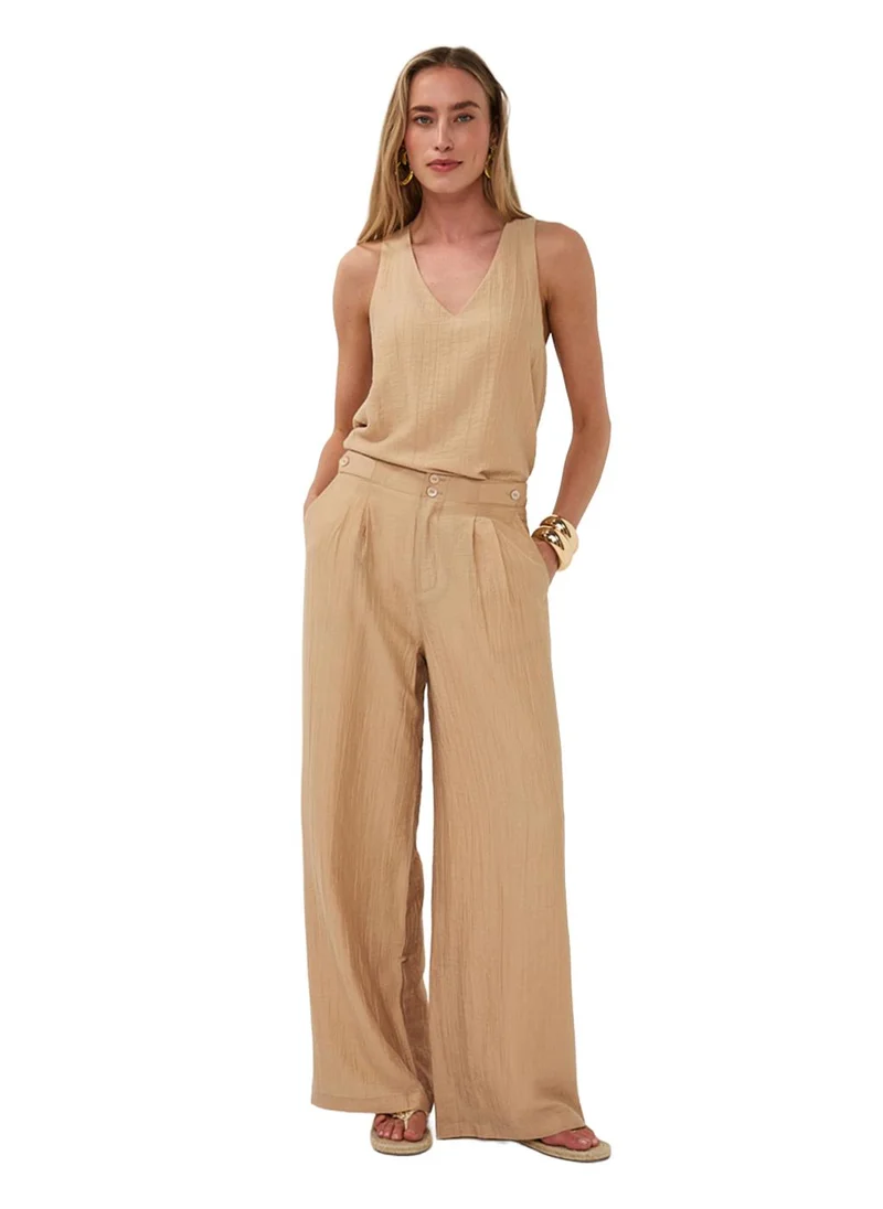 EsQualo Esqualo Trousers Broeken Wide Light Crinkle