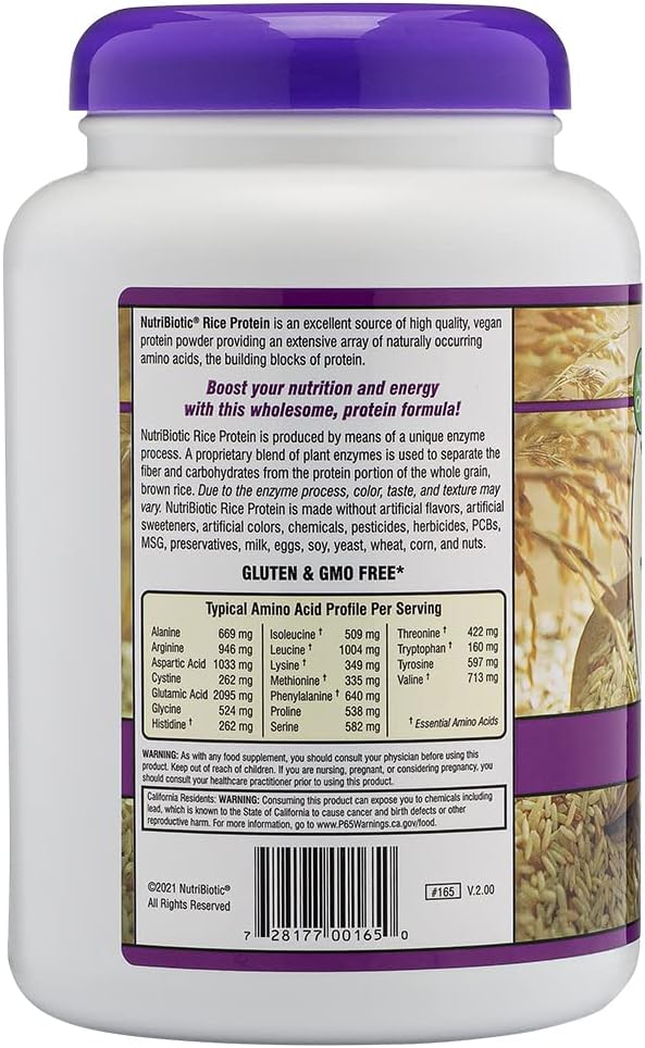 NutriBiotic  Mixed Berry Rice Protein 1 Lb 5 Oz 600g  Low Carb KetoFriendly Vegan Raw Protein Powder  Grown  Processed Without Chemicals GMOs or Gluten  Easy to Digest  NutrientRich - Image 2