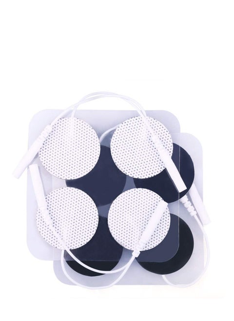20PCS Round Electrodes Pads 1.25" Reusable Carbon Electrotherapy Pads for EMS Muscle Stimulator with 2.0 mm Pigtail Connectors Reusable Skin Patch for Muscle