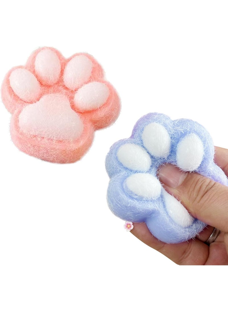 squishy 2 Pcs Cat Paw Squishy, Fufu Squishys, Cat Paw Squishy Toy, Cat-Squishys, Taba Squishys, Squishy-Fidget Toys, Stress Toys, Perfect for Anxiety, Relaxation - Image 2