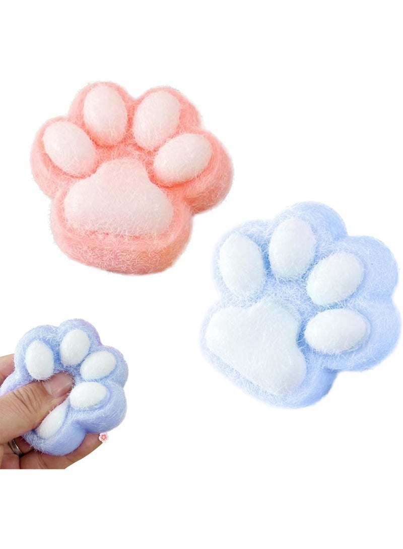 squishy 2 Pcs Cat Paw Squishy, Fufu Squishys, Cat Paw Squishy Toy, Cat-Squishys, Taba Squishys, Squishy-Fidget Toys, Stress Toys, Perfect for Anxiety, Relaxation - Image 1