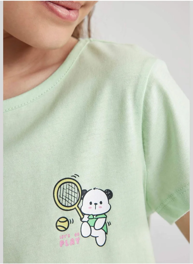 DeFacto Girl Short Sleeve Knitted Pyjamas