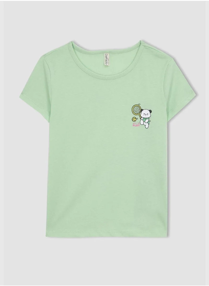 DeFacto Girl Short Sleeve Knitted Pyjamas