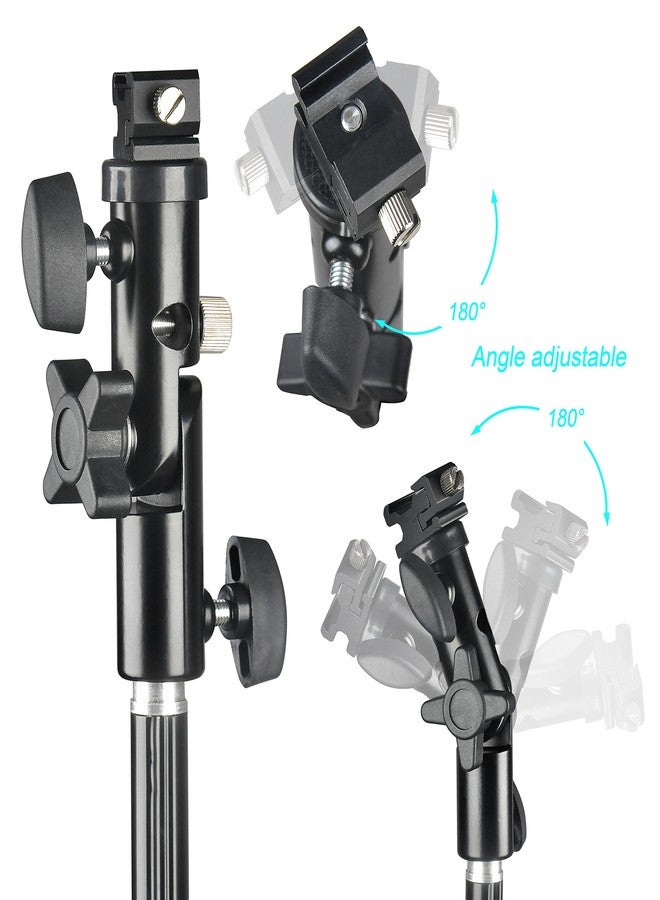 Emart Photo Studio Double Off Camera Speedlight Flash Umbrella Kit, Shoemount E-Type Brackets for Photography - Image 2
