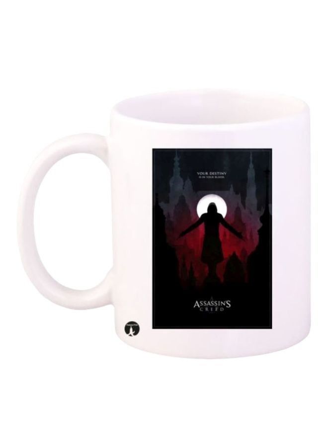 RKN Assassin's Creed Printed Coffee Mug White/Black/Red - Image 1