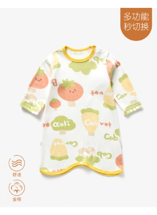 Doxiluka Baby Sleep Gowns Spring/autumn Style - Infant Pajamas To Prevent Chills, Unisex Cotton Anti-kick Blanket Long-sleeve Nightdress With Belly Protection For Spring Season - Image 1