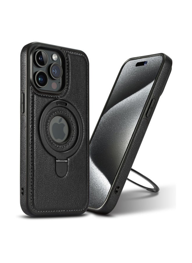 Generic - Suitable For IPhone16 Pro Max Leather Phone Case With Bracket Magnetic Function Apple 15 Case-Color:Brown-Applicable Model:iPhone 14 Pro - Image 1
