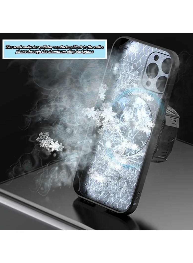 عام غطاء هاتف سيليكون مغناطيسي مضاد للصدمات، غطاء واقي مغناطيسي لـ iPhone 15 Pro Max، مبرد للألعاب بالنصف الموصل” - Image 4