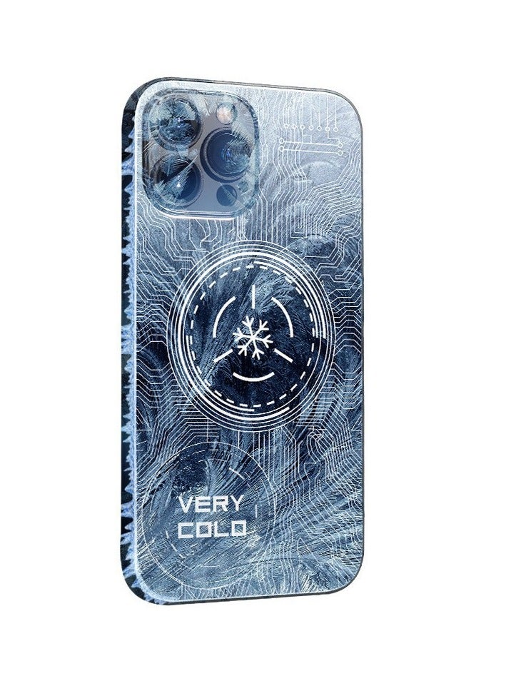 عام غطاء هاتف سيليكون مغناطيسي مضاد للصدمات، غطاء واقي مغناطيسي لـ iPhone 15 Pro Max، مبرد للألعاب بالنصف الموصل” - Image 1