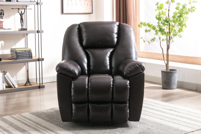 Power Lift Chair: Brown PU Leather Upholstery - 8 Massage Points With Lumbar Heat Function, Easy-To-Use Remote Control, Reclines To 165 Degrees Power Reclining Chair for Elderly & Adults Needing Stand - Image 5