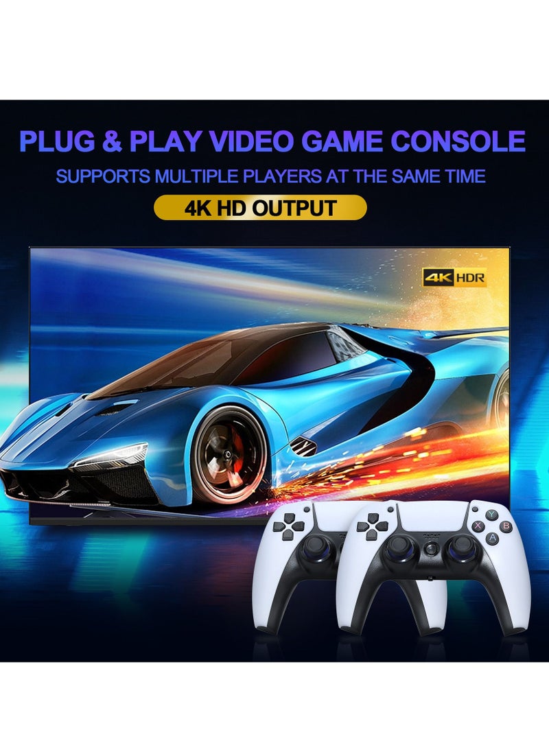Generic - 4K Android TV Stick With Built in 14 Retro Video Game Console Plug & Play 2.4G Double Wireless Controller Game Stick - White - Image 1