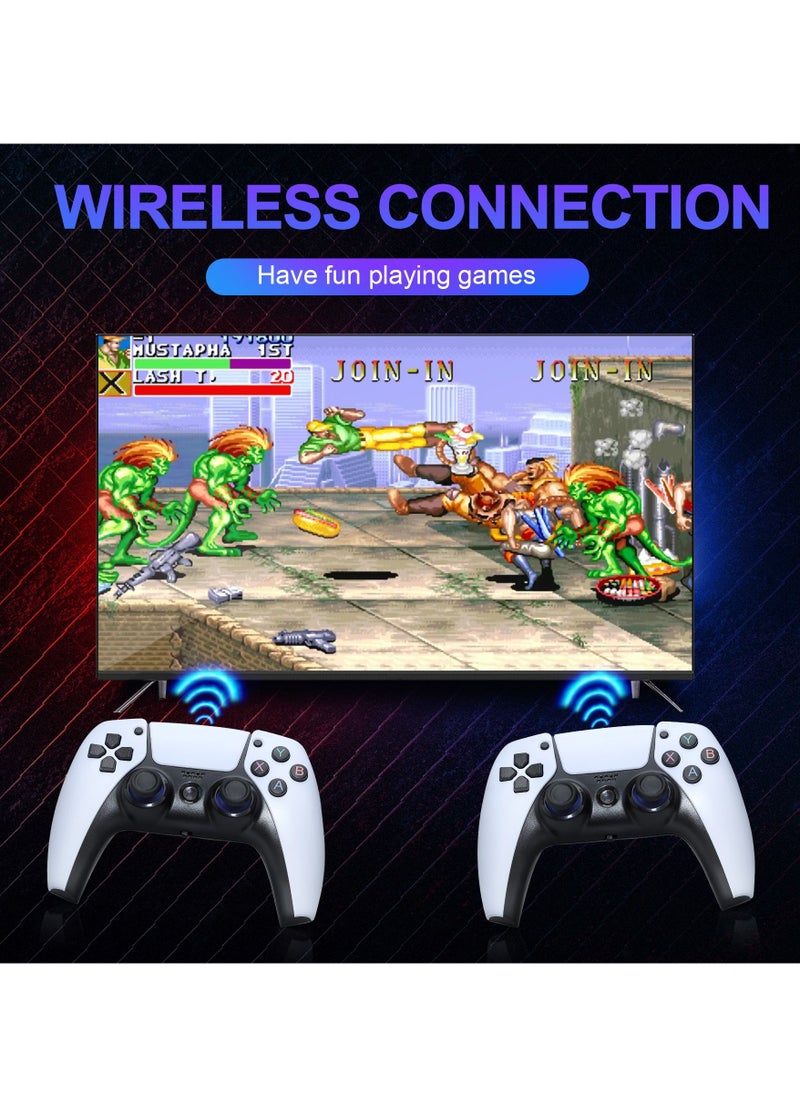 Generic - 4K Android TV Stick With Built in 14 Retro Video Game Console Plug & Play 2.4G Double Wireless Controller Game Stick - White - Image 1